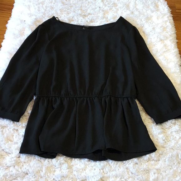 Forever 21 Tops - NWOT Black Peplum Top